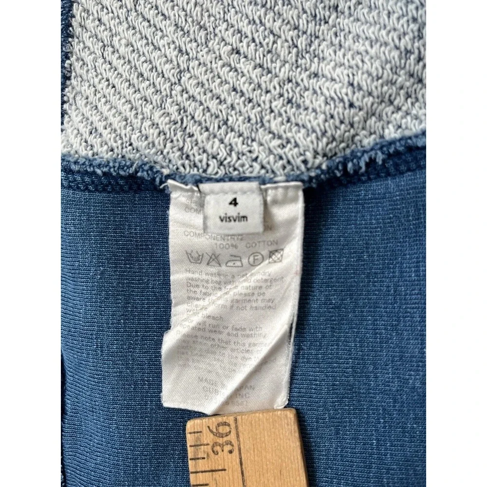 Visvim Indigo Artisan Crewneck Sweatshirt Natural Dye Japan Pullover Size 4 - Picture 15 of 16